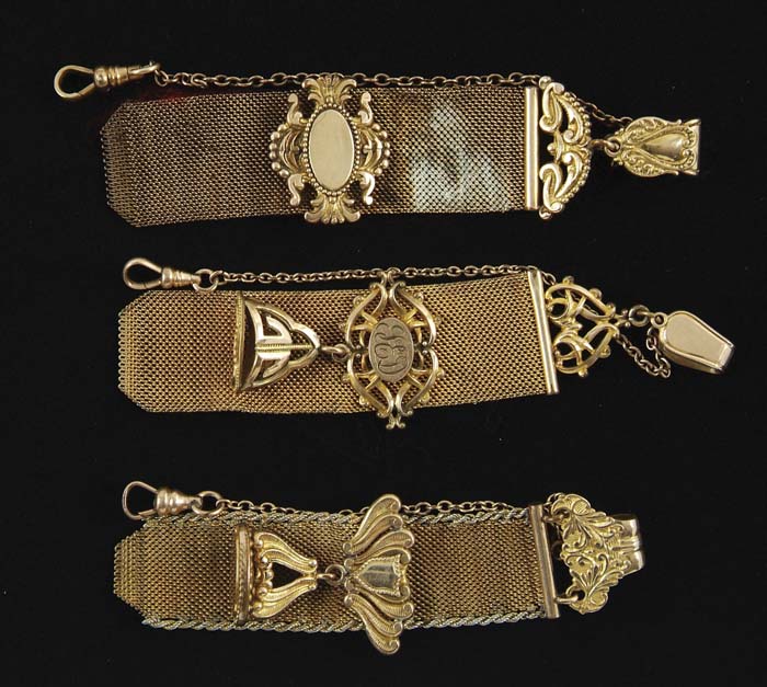 Appraisal: LOT OF ABOUT MISCELLANEOUS WATCH CHAINS FOBS A few appear