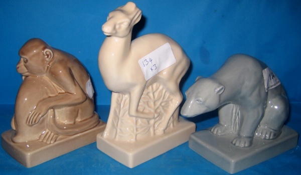 Appraisal: Wade Figures from the Art Deco Collection Comprising Deer Polar