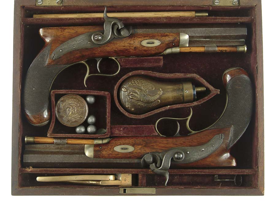 Appraisal: CASED PAIR OF HOWELL TRAVELER S PISTOLS Cal - oct