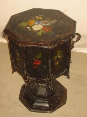 Appraisal: A FRENCH TOLE PEINTE WINE COOLER of octagonal form painted