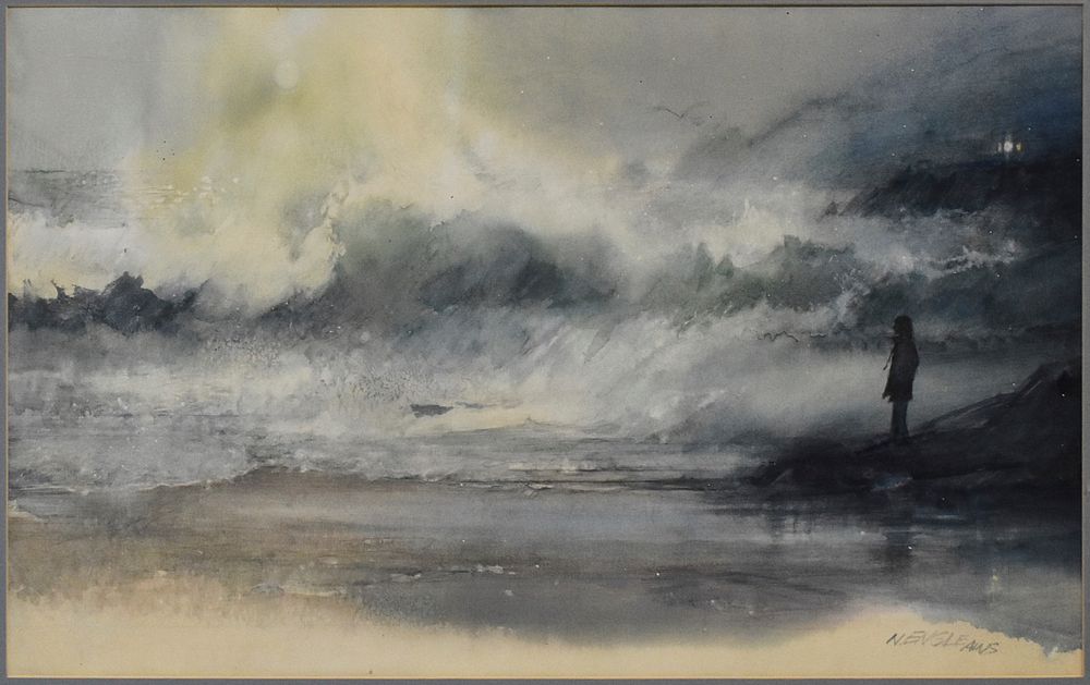 Appraisal: Nita Engle Watercolor on Paper Seaside Nita Engle - Watercolor