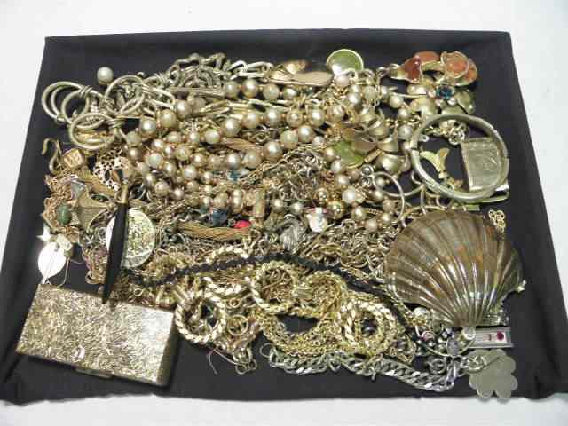 Appraisal: Tray lot of assorted ladies costume jewelry Includes pieces by