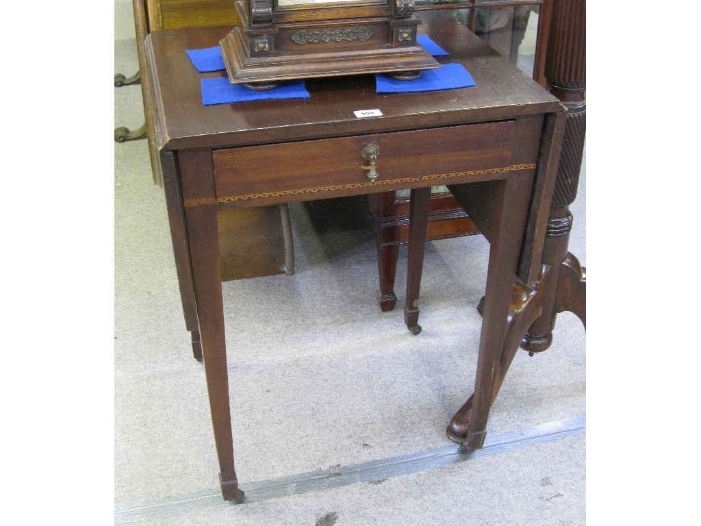 Appraisal: Regency dropleaf side table on square tapered supports