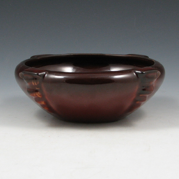 Appraisal: Roseville Topeo Bowl w Label - Excellent Roseville red Topeo