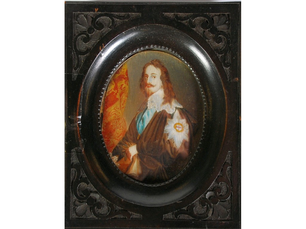 Appraisal: LATE NINETEENTH EARLY TWENTIETH CENTURY PORTRAIT MINIATURE ON IVORY 'Kings