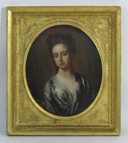 Appraisal: English School Portrait of a Lady th century oil on