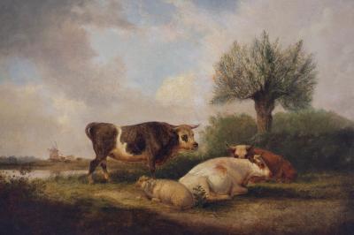 Appraisal: Follower William Shayer Sr - Cattle at Rest oil on