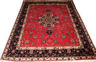 Appraisal: PERSIAN TABRIZ CARPET W ' L ' Hand woven silk