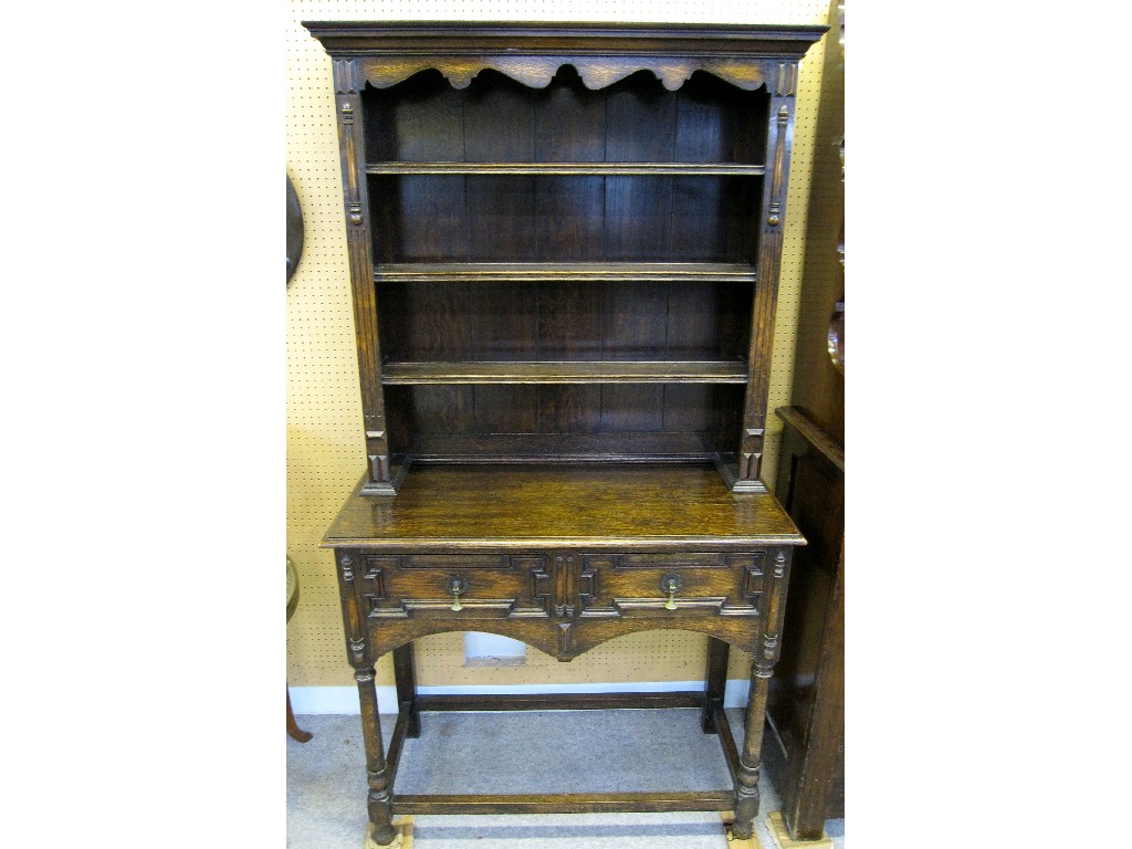 Appraisal: Oak dresser with plate rack