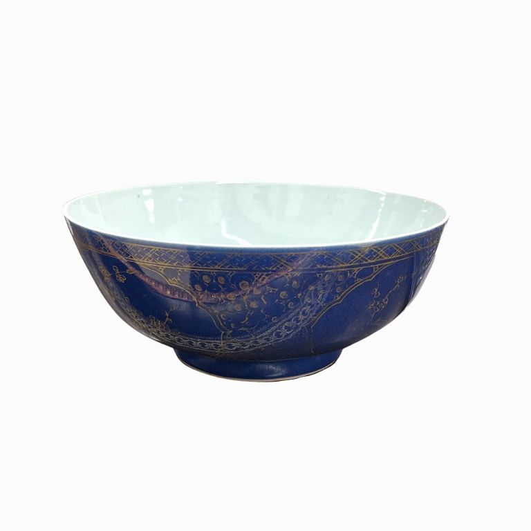 Appraisal: Blue White Chinese Export Porcelain Bowl Blue White Chinese Export