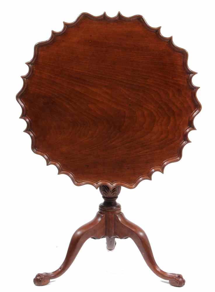 Appraisal: TEA TABLE - Choice Georgian Mahogany Tea Table having one