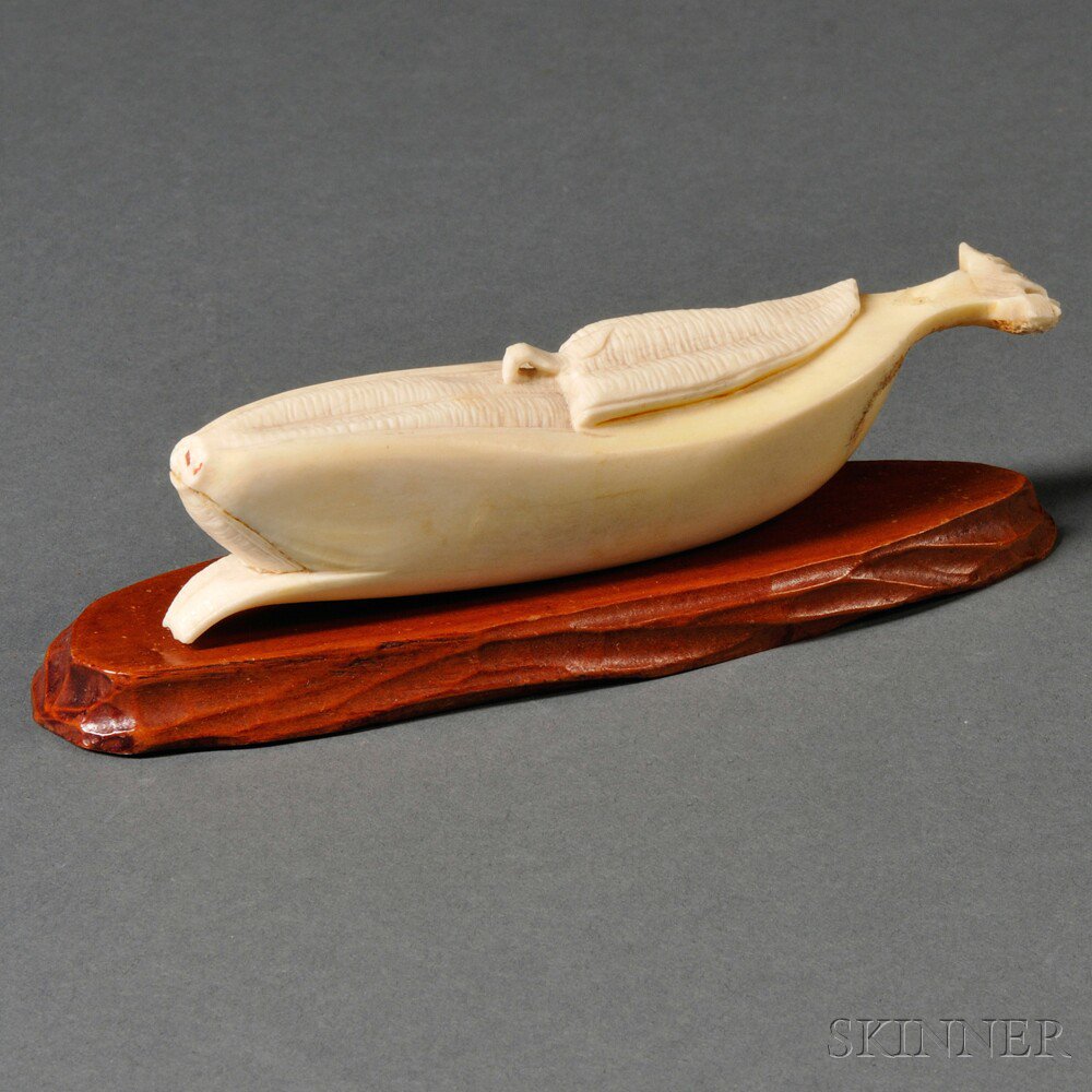 Appraisal: Ivory Carving of a Banana China showing some flesh with