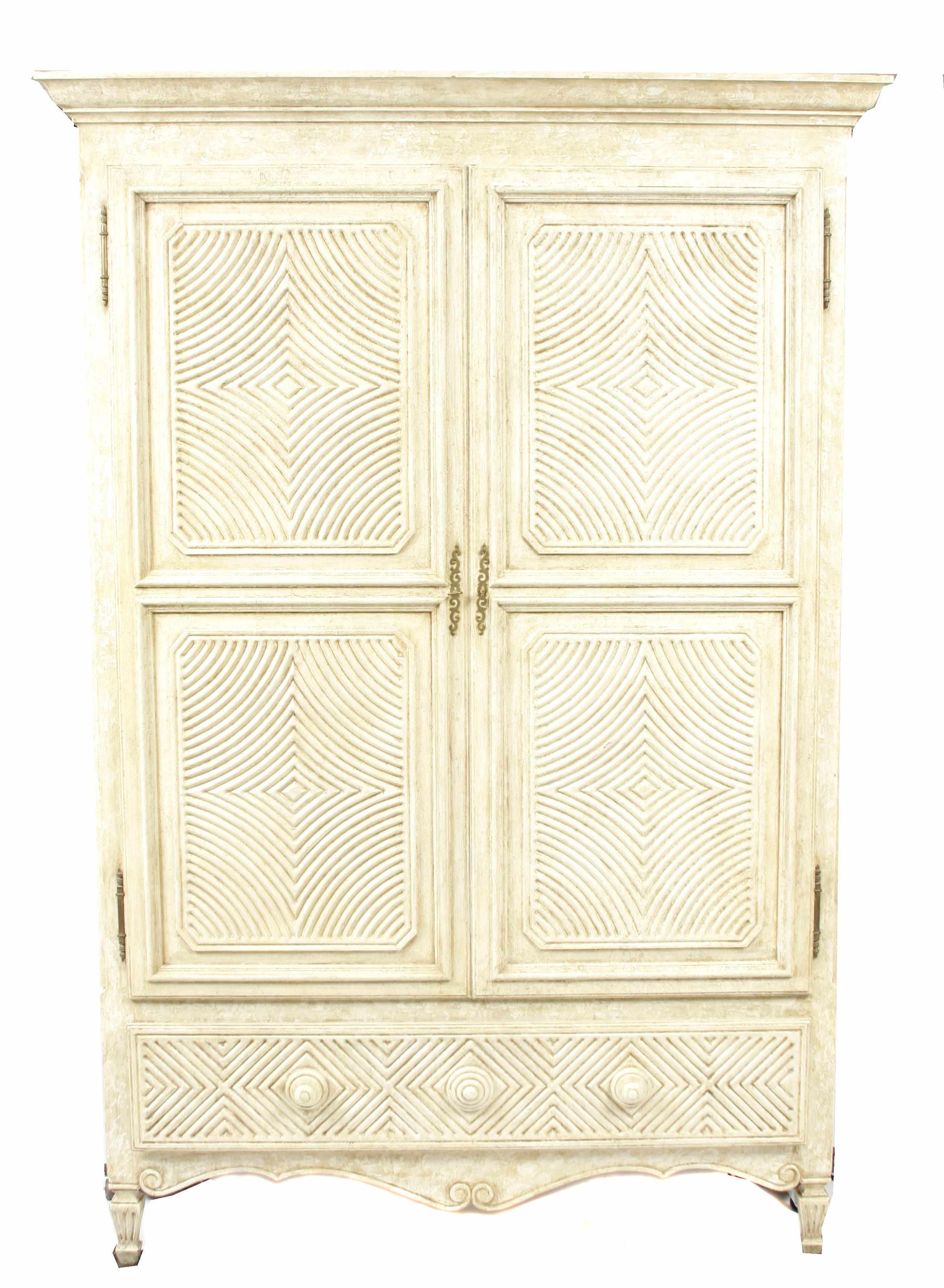 Appraisal: A William Switzer paint decorated armoire height in width in