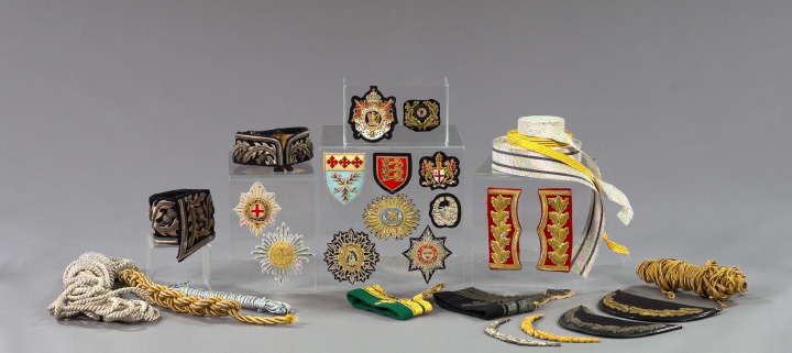 Appraisal: Extensive Collection of Period and Modern Military Notions including gold