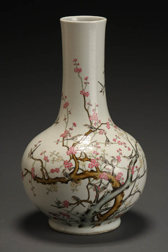 Appraisal: Lot Property of Various Owners Chinese 'Famille Rose' Bottle Vase