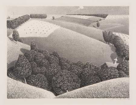 Appraisal: GRANT WOOD July Fifteenth Lithograph x mm x inches full