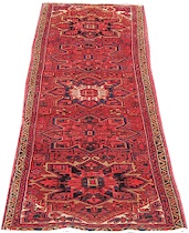 Appraisal: An Antique Heriz Carpet This traditional Heriz is designed with