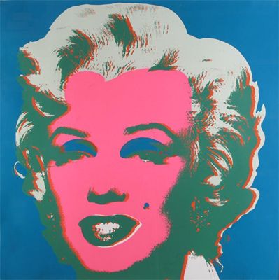 Appraisal: After Andy Warhol - Marilyn - pink and deep blue