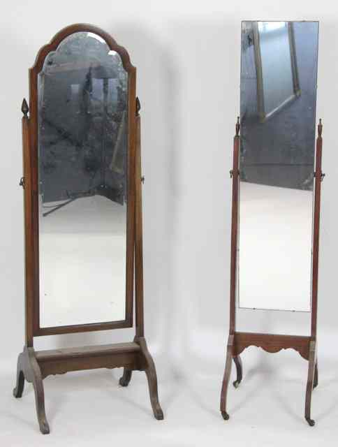 Appraisal: Two cheval mirrors