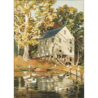 Appraisal: Alice Fitzgerald Painting Framed watercolor Old Carrollton Mill attributed to