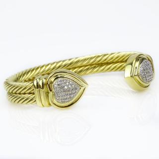 Appraisal: David Yurman Approx Carat Pave Set Diamond and Karat Yellow