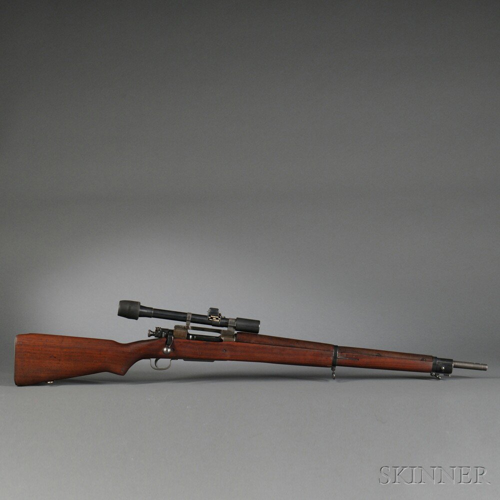 Appraisal: U S Model A Sniper Rifle c serial number walnut