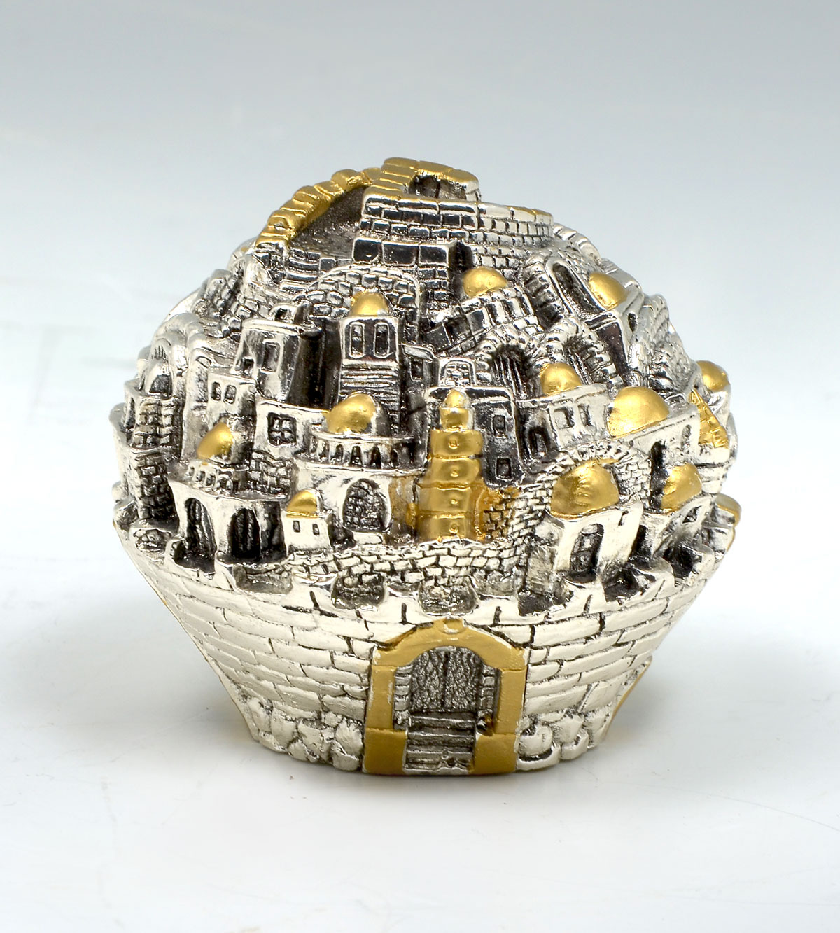 Appraisal: JERUSALEM STERLING K GOLD GLOBE OF THE ETERNAL CITY Approx