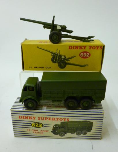 Appraisal: ton Army Truck and Medium Gun boxed G