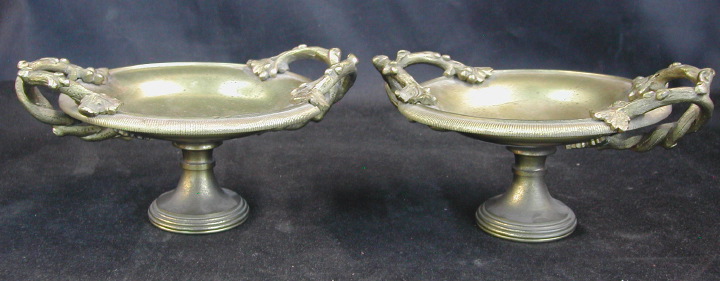 Appraisal: Pair of French Bronze Garniture Coupes third quarter th century