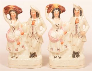 Appraisal: Pair of Staffordshire Figurines h Good with crazing