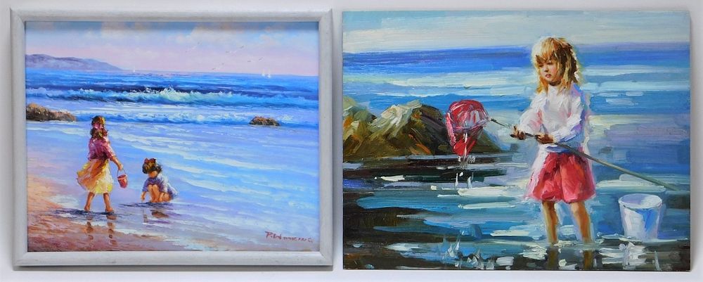 Appraisal: PC Peggy Watkins Impressionist Beach Paintings Peggy Watkins South Carolina