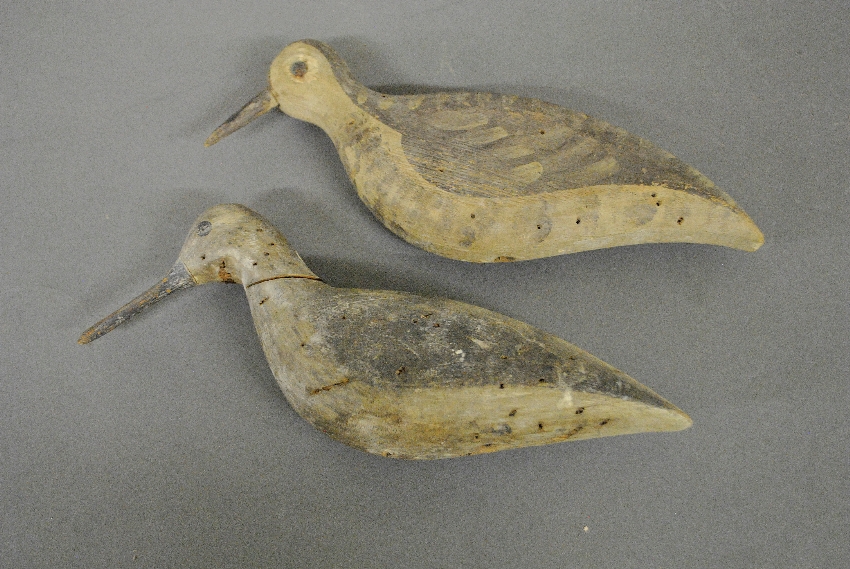 Appraisal: - Pair of shore birds with original paint decoration and