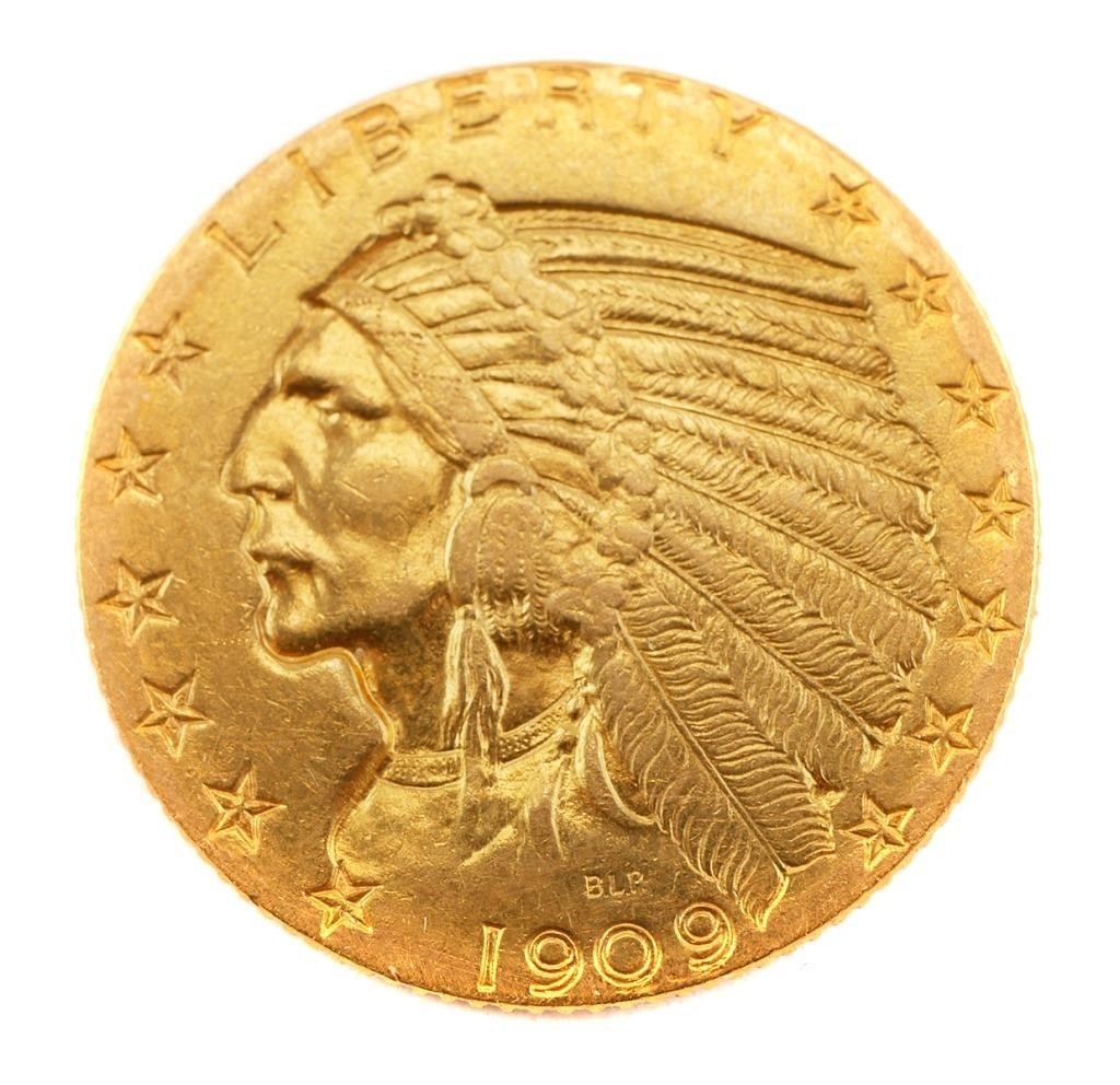 Appraisal: US INDIAN HEAD GOLD COIN US half eagle five dollar