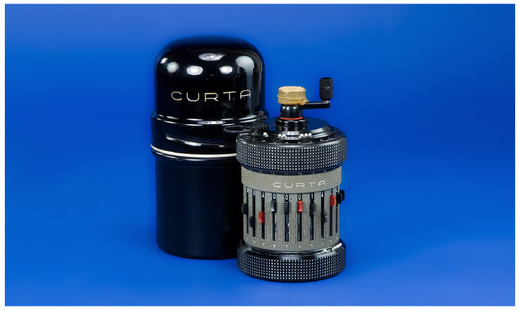 Appraisal: Contina Curta Calculator Type II Number With Eleven Sides Black