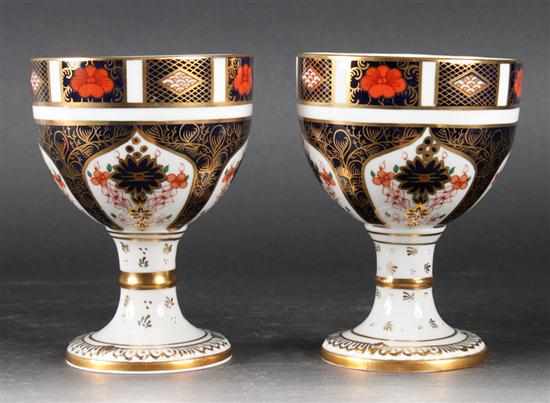 Appraisal: Pair of Royal Crown Derby goblets in the ''Old Imari''