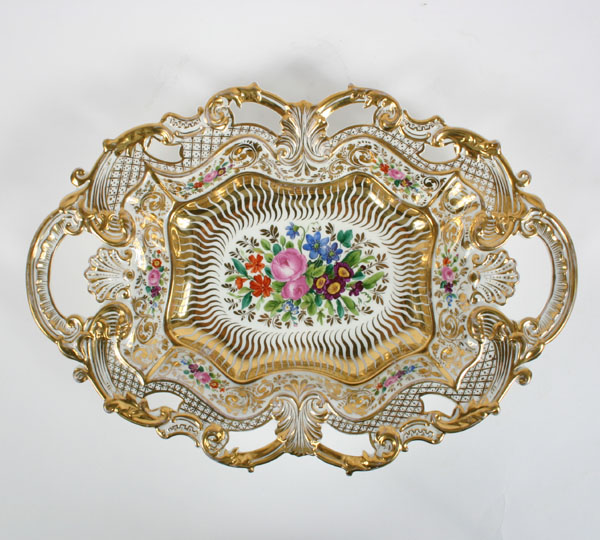 Appraisal: German porcelain F A Schumann Berlin hand painted and gilt