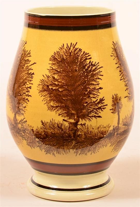 Appraisal: Carpentier Reproduction Seaweed Mocha Vase Don G Carpentier Reproduction Seaweed