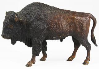 Appraisal: Ca Bronze Of A Bison Buffalo W Original Patina unsigned