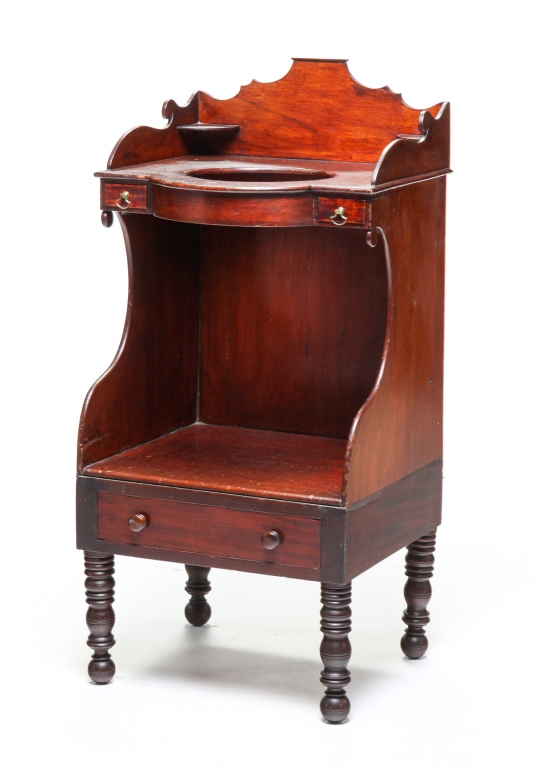 Appraisal: SHERATON WASHSTAND Most likely England nd quarter th century mahogany