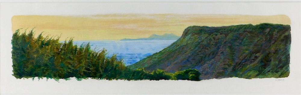 Appraisal: Conley Harris Hilltop at Yashima Pastel Painting Conley Harris Massachusetts