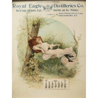 Appraisal: Royal Eagle Distilleries Advertising Calendar San Francisco Royal Eagle Distillieries