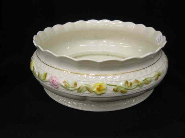 Appraisal: Irish Belleek Porcelain Planter '' diameter excellent