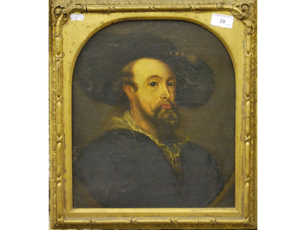 Appraisal: th century portrait of a Spanish gentleman in a hat