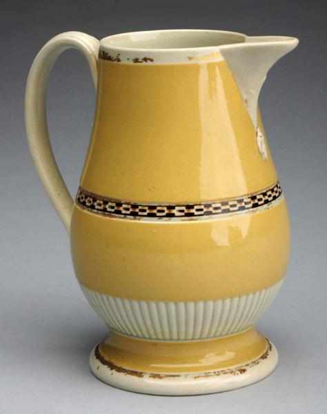 Appraisal: th Century English Mochaware Cream Pitcher Mustard color with dark