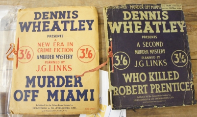 Appraisal: Two Vintage Dennis Wheatley typed screen plays for ''Who Killed