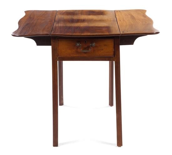 Appraisal: Sale Lot A Chippendale Style Mahogany Drop-Leaf Table raised on