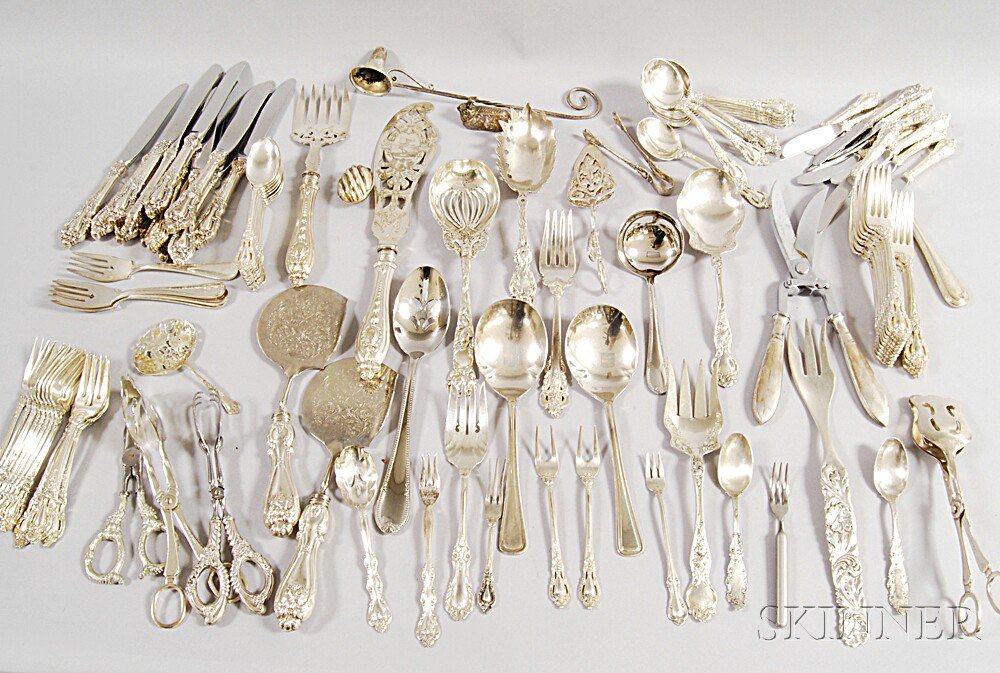 Appraisal: Miscellaneous Group of Sterling Silver and Silver-plated Flatware various makers