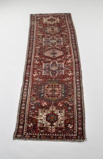 Appraisal: Hand knotted Persian Hamadan wool runner ' long Hand knotted