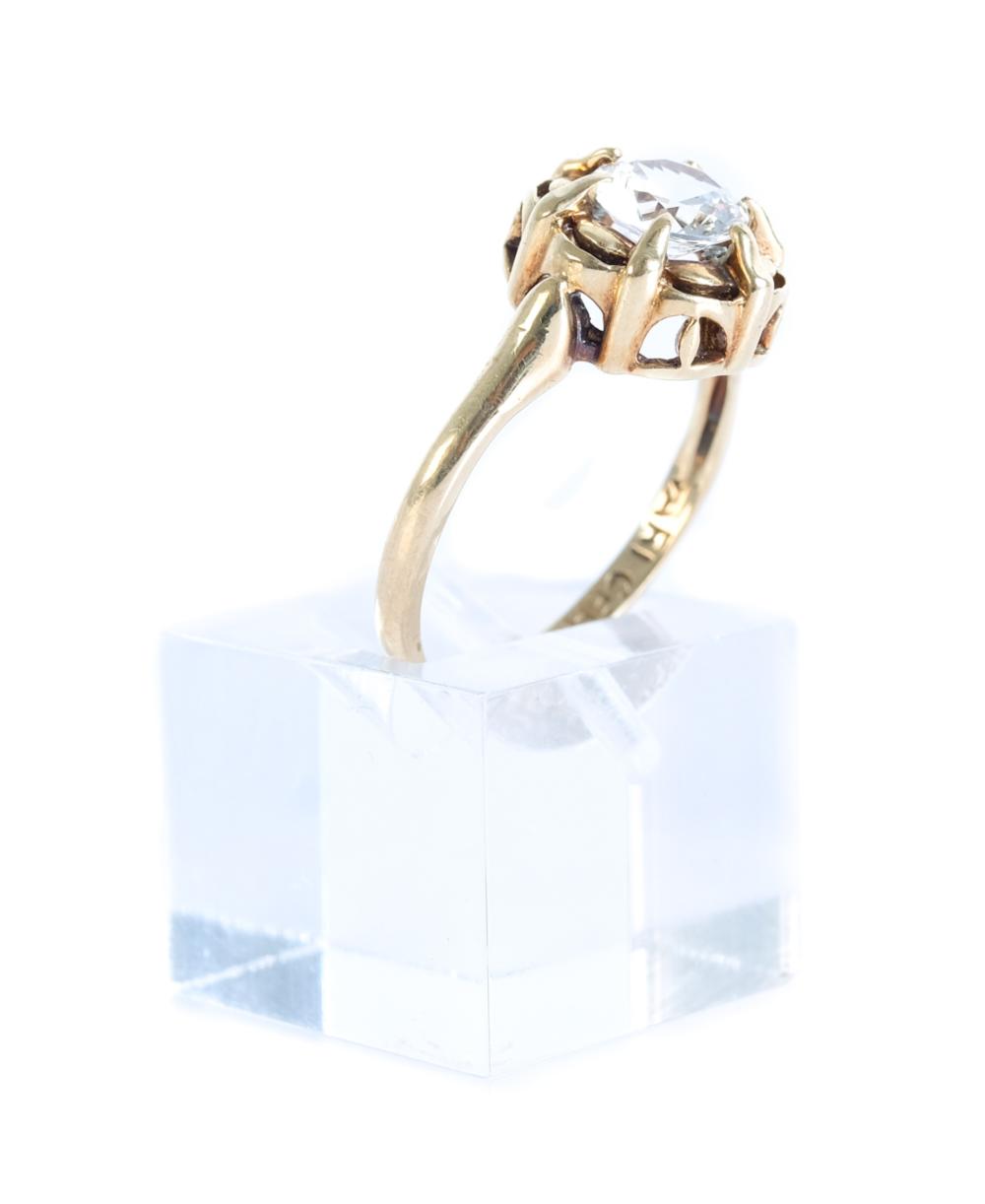 Appraisal: VINTAGE K YELLOW GOLD VARI-GEM LADIES RINGVintage K yellow gold