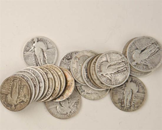 Appraisal: Standing Liberty Silver Quarters all dates are visible